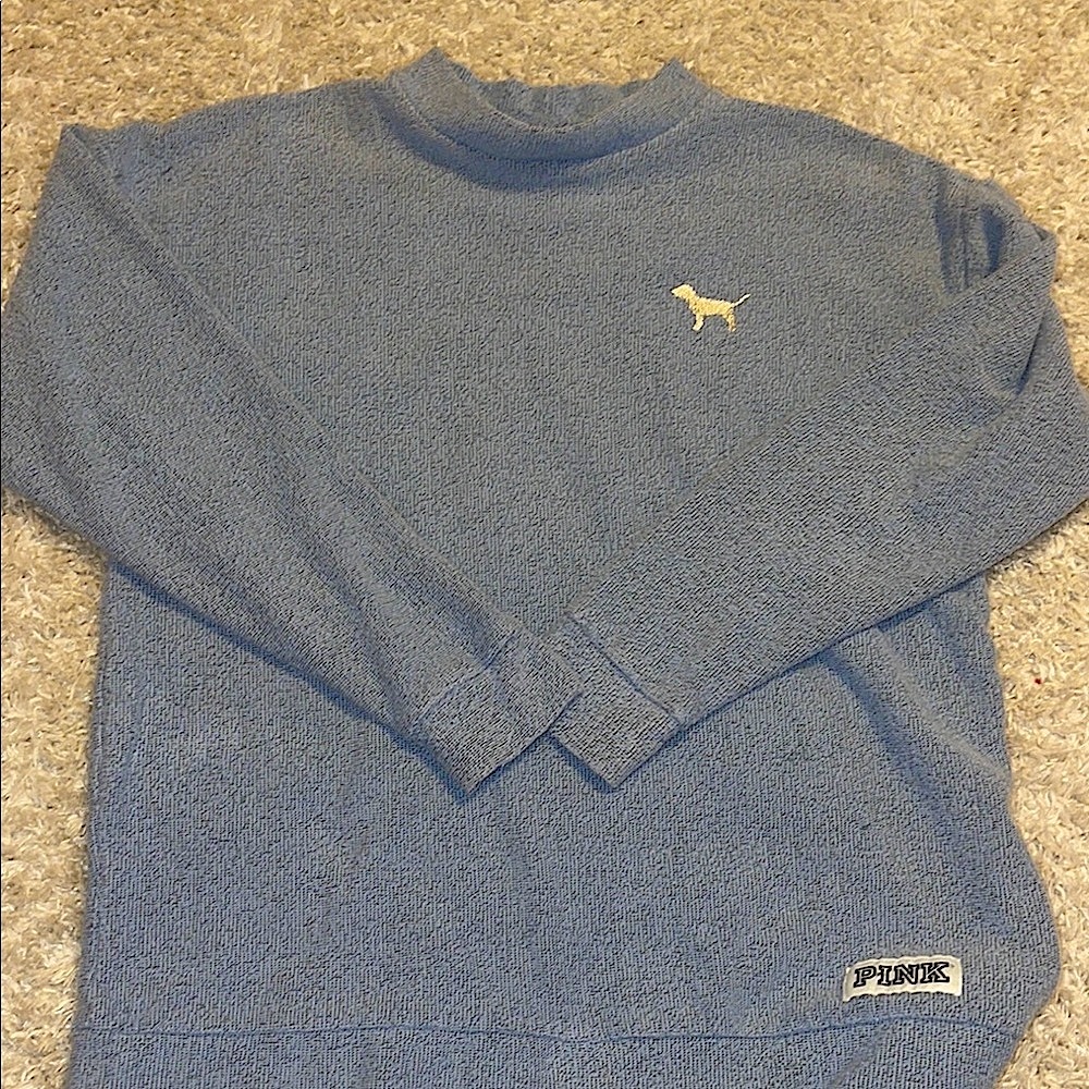 PINK Victoria's Secret Blue Crewneck Sweater